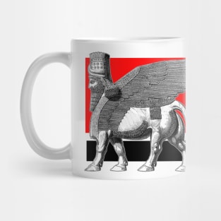 Deity Winged Lion Protector Lamassu Mug